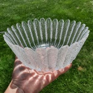 Crystal glass daisy serving Bowl Lausitzer Germany
